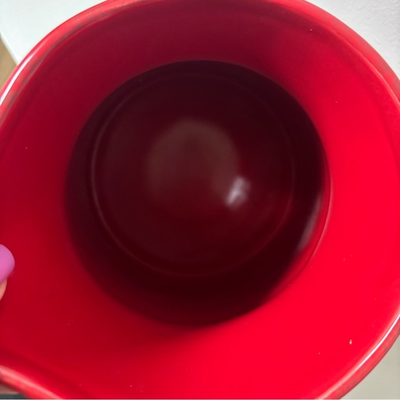 Tracy Porter 3 Qt. Jolly Ol' Snowy Sugar Plums Christmas Holiday Red Pitcher - Picture 5 of 6